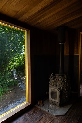 Bookable wood-fired sauna